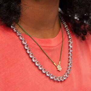 Clare V. Stone Tennis Necklace & Bracelet Set
